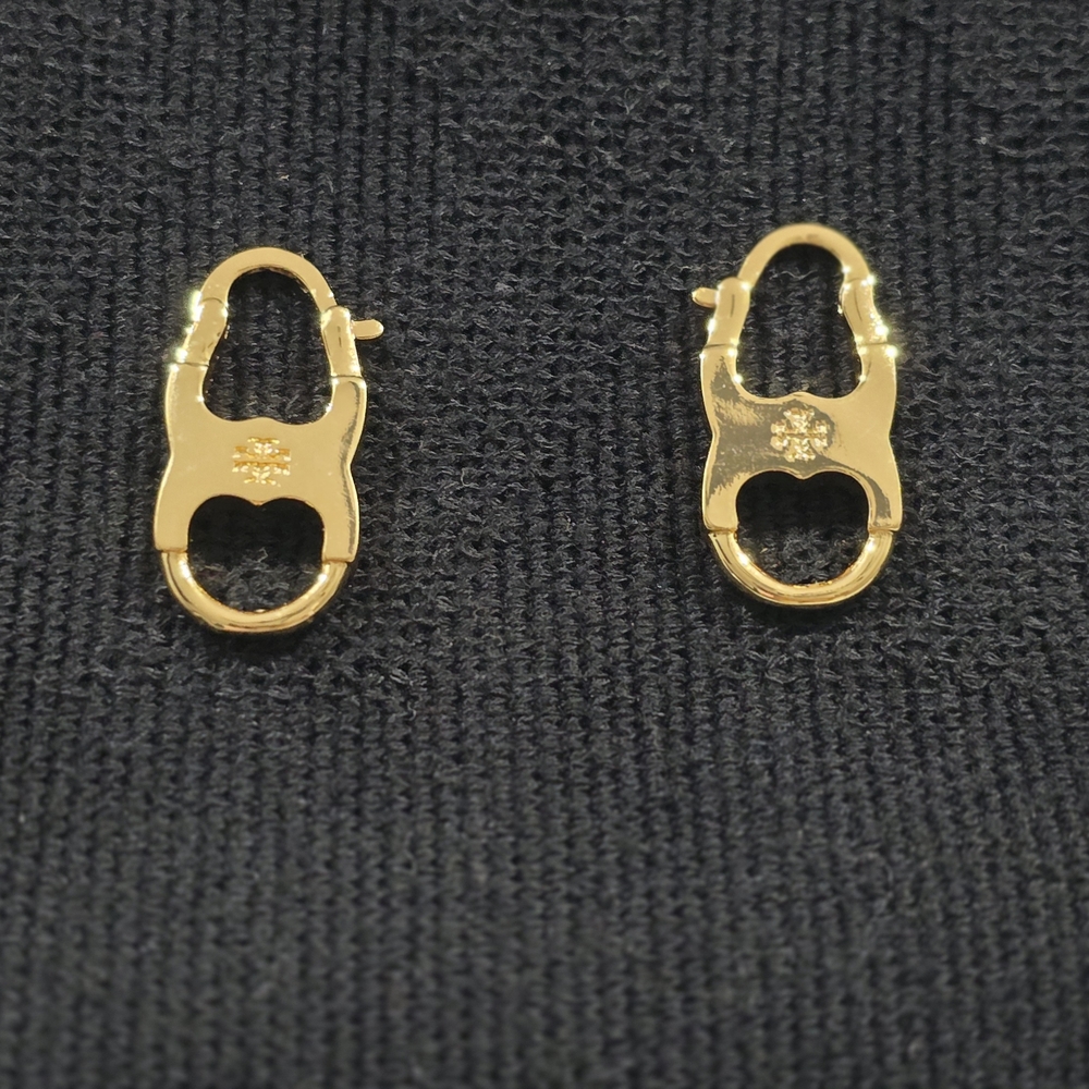 Gold Oval Earrings